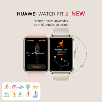 Nové Dorazí,HUAWEI Sledovať FIT 2 Smartwatch, 1.74 palcový AMOLED Displej, Bluetooth na telefonovanie,Reproduktor Podporované Brazílska verzia