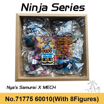 Nové Samuraj X MECH Stavebné Bloky Ninja Robot Mech Nya Had Muž Údaje Crystal Kráľ Kompatibilné 71775 Tehly Hračky Pre Chlapca Darček