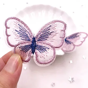 Nádherné Vyšívané Oka Butterfly Svadobné Šitie Nášivka DIY Patch pokrývku hlavy Oblečenie, Klobúk, Topánky Dekor Príslušenstvo Remeslá