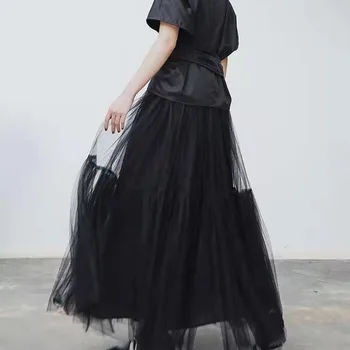 Oka Sukne Ženy Členok-dĺžka Patchwork plesové Šaty, kórejský Štýl Elegantné Trendy Stredoveké Gotické Streetwear Mujer Faldas Slim Jar
