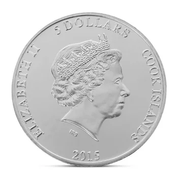 Peacock Elizabeth II Pamätný Odznak Obojstranný Plastický Kryt so suvenírmi Mince Zber Nový Rok Darček