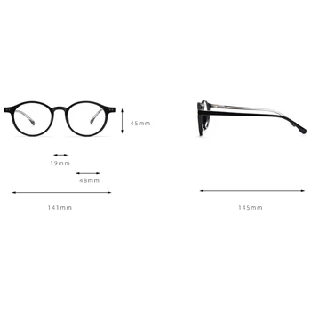 Peekaboo kolo rámu okuliarov pre ženy móda jasný objektív TR90 optické okuliare, rám pre mužov acetát kvalitný transparentný