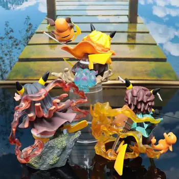 Pokémon Pikachu Anime Akcie Obrázok Cosplay Démon Vrah Agatsuma Kamado Tanjirou Nezuko Kimetsu Č Yaiba Model Bábiky Deti Hračky