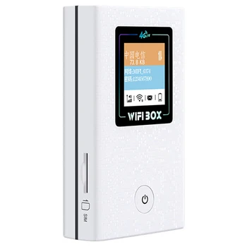Prenosné 4G Wifi Router 4G Lte, Wifi Bezdrôtový Smerovač 6800MAh Batérie Banka Hotspot Odomkne Auto Mobile s Slot Karty Sim