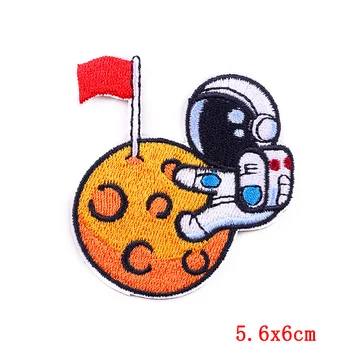 Pulaqi Cartoon Zvierat Nášivka Vyšívané Škvrny Na Oblečení Diy Spaceman Prekladané Odznak Škvrny Na Oblečení Vlastné Patch