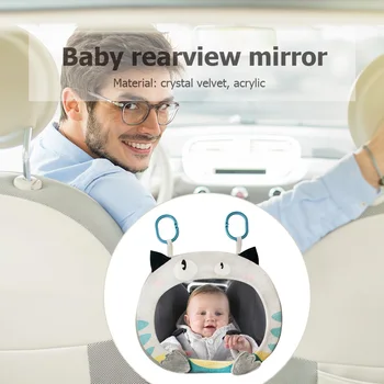 Roztomilé Dieťa Zadné Smerom Zrkadlá Nastaviteľné Bezpečnostné Vozidlo (Safety Car Baby Zrkadlo Späť Sedadlo, Opierku Hlavy Spätnom Zrkadle Vozidlo Bezpečnostné Deti Monitor