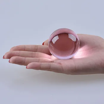 Ružová Crystal Ball Quartz Sklo Transparentné Loptu Sféry Sklenenú Guľu Fotografie Gule Crystal Plavidlá