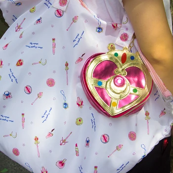 SailorCosmic Srdce Kompaktné Puzdro tote bag Mince v Kabelke peňaženku Puzdro Zber cosplay kostým 1