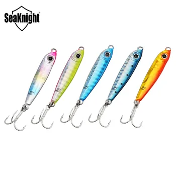 SeaKnight SK302 Prípravok 21 g 28 g 30 g 40 g 1PC Lyžice Kovové Rybárske Lure Umelé Návnady 3D Oči Tichom Láka Pesca Rybárske Náčinie