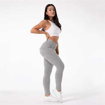 Shascullfites Vysoký Pás Sexy Zadok Zdvíhacie Legíny, Sivé Zips Lietať Push Up Leginy Slim-Fit Skinny Nohavice Pre Ženy