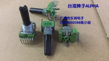 Taiwan alpha značky rk12 potenciometer a20k 23 mm hriadeľ