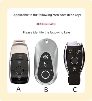 TPIC Mäkké TPU Kľúča Vozidla puzdro Pre Mercedes Benz B E C G M a R S Trieda W204 W212 W176 GLC CLA GLA GLS GLE GLB GLK AMG Keychain