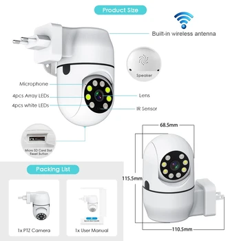 Tuya PTZ IP Kamera, Bezdrôtové Ľudských Auto Tracking Kamerový Bezpečnostný Dohľad Smart Cloud Farebné Nočné Videnie Wifi Domov Cam JIENUO