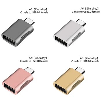 USB OTG Mužského Typu C Ženské Adaptér Prevodník Typ-C, USB Kábel, Adaptér Typ C Do USB 3.1 Female OTG Konvertor