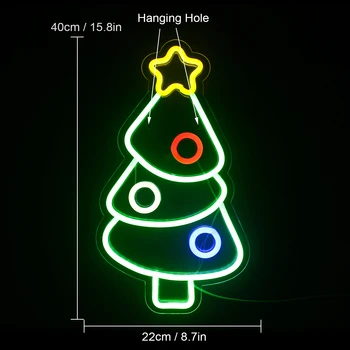 Vianočný Stromček Neónové svietidlo Značky USB Powered Vianočné Festival LED, Neónové svietidlo Nástenné Dekor Neónový nápis Svetlo pre Izba Party Decor