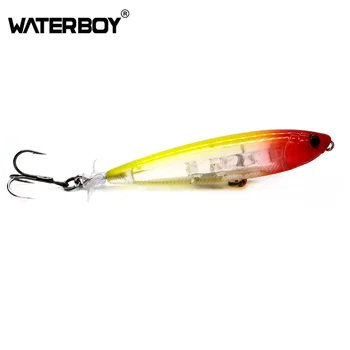 WATERBOY 9.5 cm 13g Vrtule Chvost Ceruzka Rybárske Lure Mix Transparentných Farieb Realisticky Stickbait Topwater Umelé Rybárske Návnady