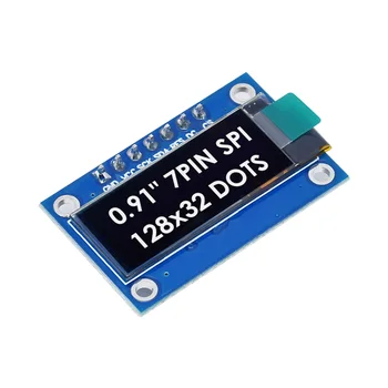 WAVGAT SSD1306 7PIN 0.91 palcový 128x32 SPI OLED Modul 0.91