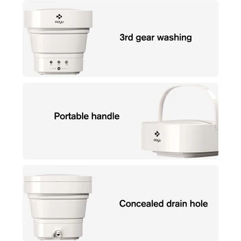XIAO Prenosná Podložka S Dehydratácia Funkcia Elektrická Mini Domácnosti práčka Skladacia Hlavne Pre Cestovanie Cesta