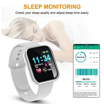 Y68 Smartwatch Pre Ženy, Mužov, Deti, Športy, Fitness Tracker Sledovať D20Smart náramok Krvného tlaku, Srdcovej Smartwatch