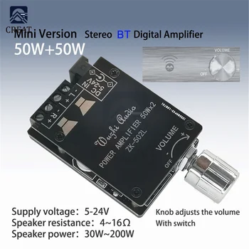 ZK-502L Audio Reproduktory DIY Bluetooth 5.0 Vysoký Výkon Digitálny Zosilňovač Stereo Rada 50WX2 502L Bluetooth Amp Amplificador