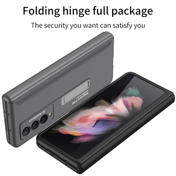 Úplne Uzavretý Drop-odolný Magnetické Shell pre Samsung Galaxy ZFlod 3 Z Flod4 Telefón puzdro so Stojanom Funkcie Rozšírené Materiál