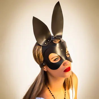 Ženy Gotický Erotické Maska Cosplay Mačka Bdsm, Fetiš Halloween party Maškaráda Čiernej Masky S Sexy Náhrdelník Erotické pomôcky